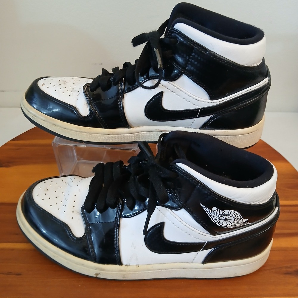 Nike Air Jordan 1 Mid SE All-Star 2021 Mens 7 Black White Sneakers DD1649-001